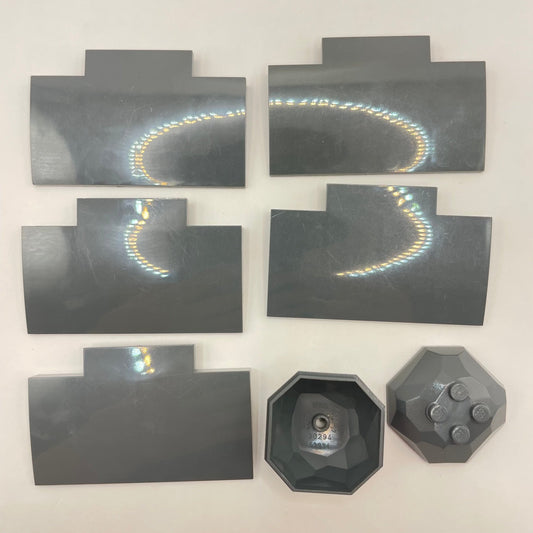 LEGO Road Ramps and Rock, Dark Bluish Grey, 7 Pieces