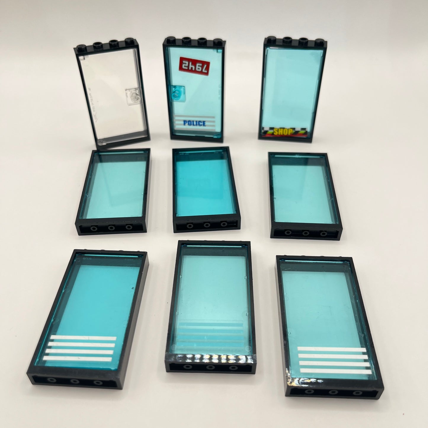 LEGO Windows, Building Pieces, Black, 9 Pieces