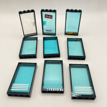 LEGO Windows, Building Pieces, Black, 9 Pieces