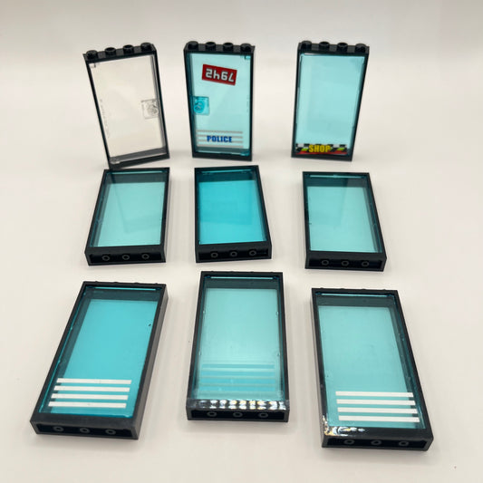LEGO Windows, Building Pieces, Black, 9 Pieces
