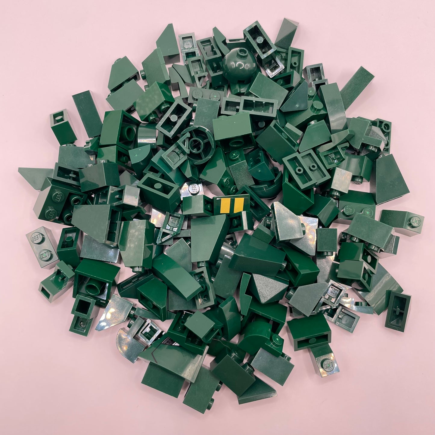 LEGO Bricks and Slopes, Small, Dark Green, Approx. 100g