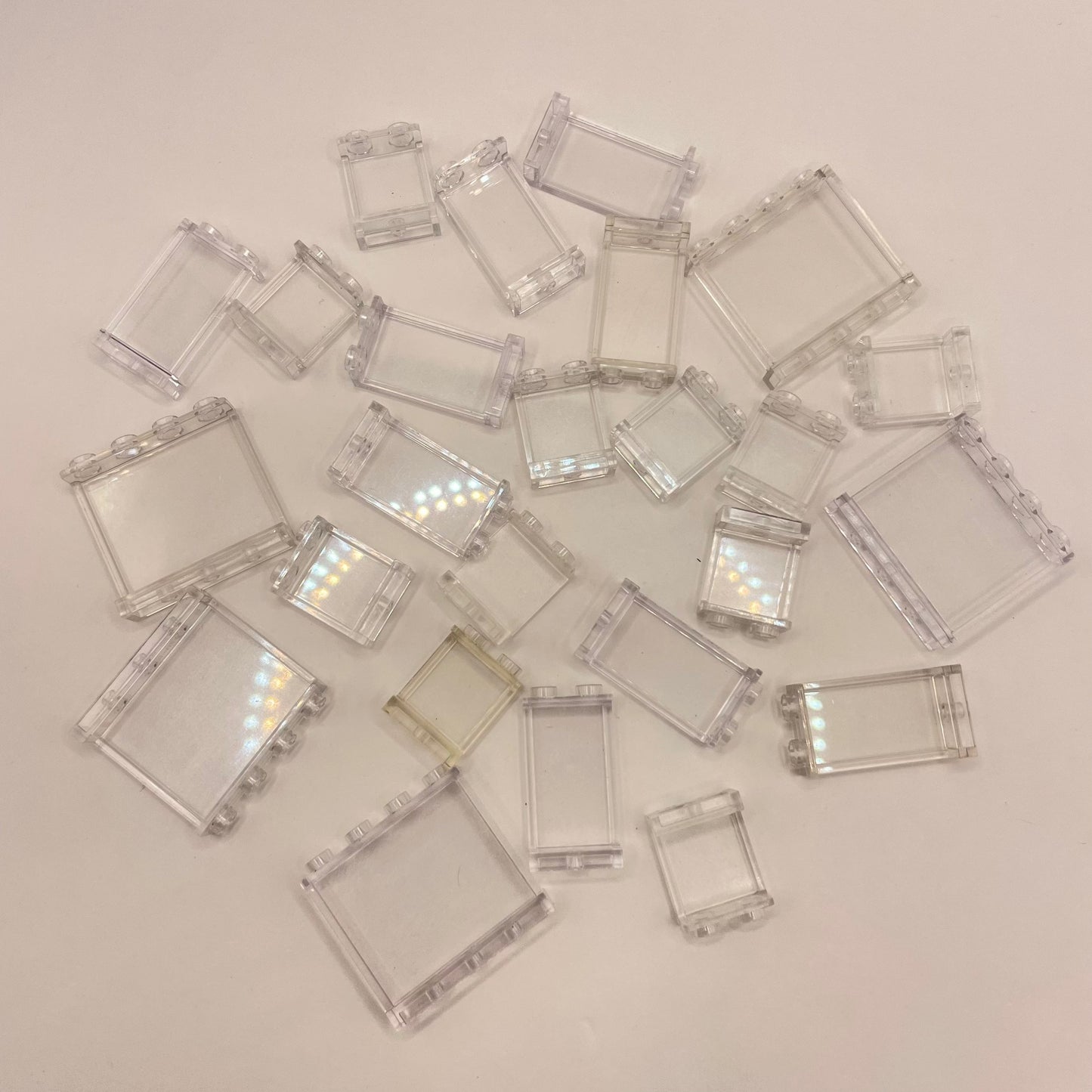 LEGO Transparent Clear, Small Panels, Building (25 Pieces)