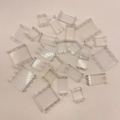 LEGO Transparent Clear, Small Panels, Building (25 Pieces)