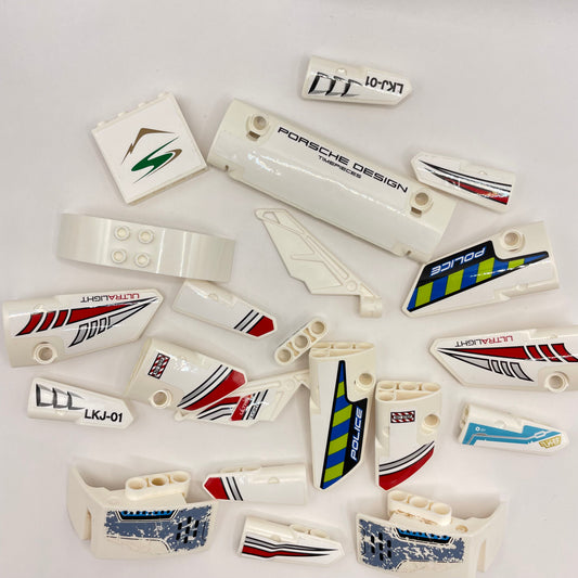 LEGO Technic Panels, White, Approx. 50g