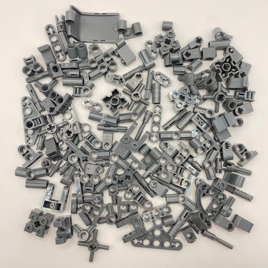 LEGO Small Technic with Pins, Dark Bluish Grey, Approx. 80g