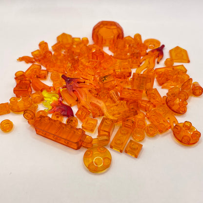 LEGO Transparent Orange, Mixed Pieces, Approx. 40g