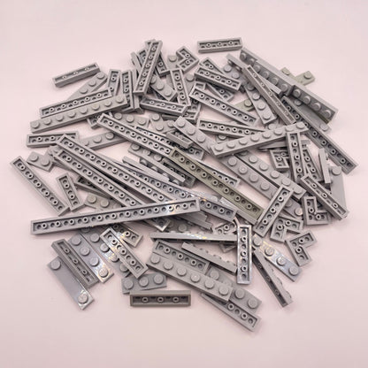 LEGO  Plates, 1x Wide, Light Bluish Grey, Approx. 75g