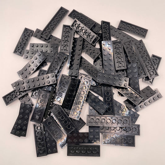 LEGO Medium, 2x Plates, Black, Approx. 125g