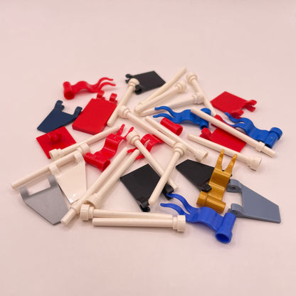 LEGO Castle Flags / Poles, 34 Pieces