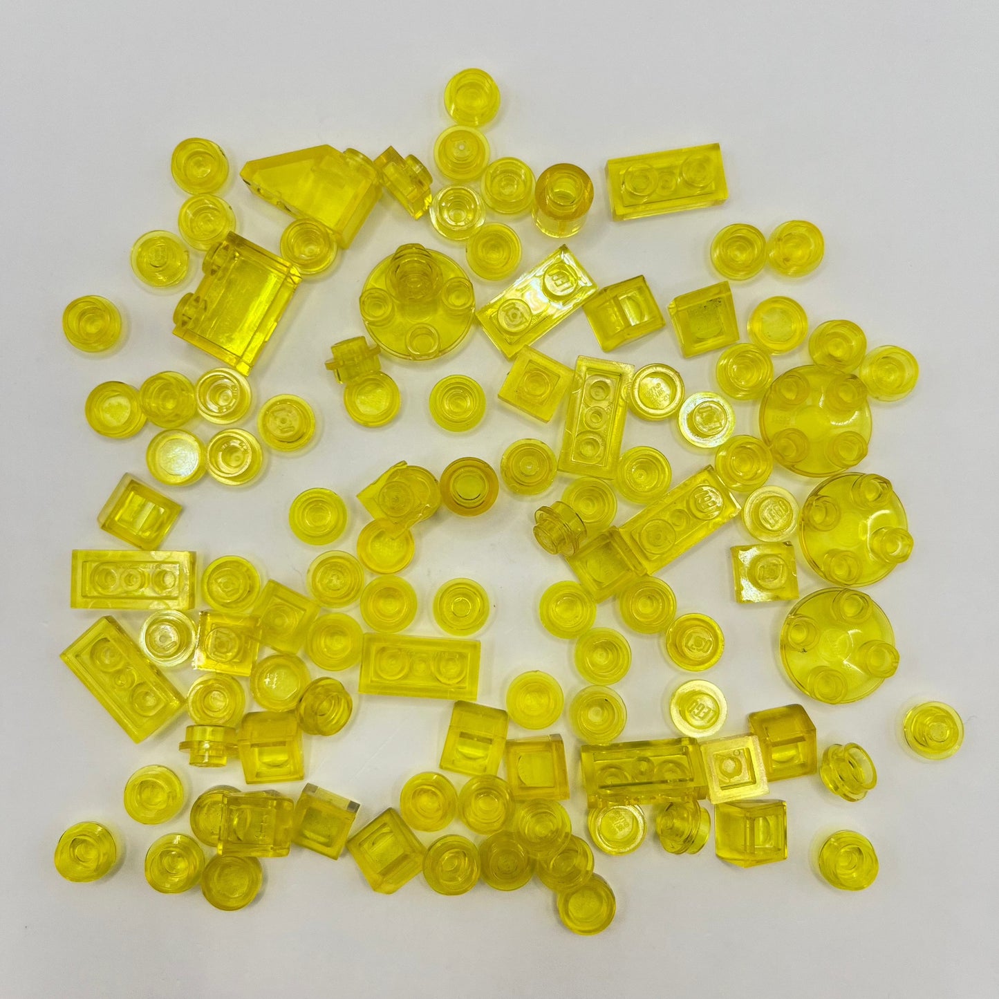 LEGO Transparent Yellow, Mixed Pieces, (100 Pieces)