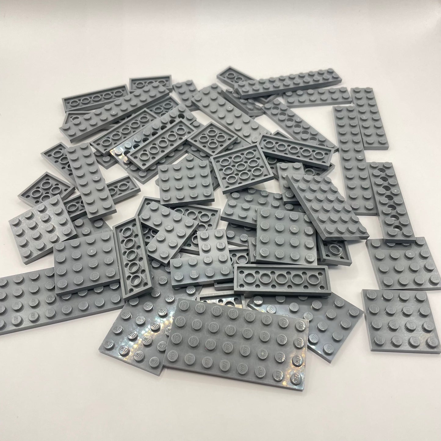 LEGO Mixed Plates, Dark Bluish Grey, Approx. 115g