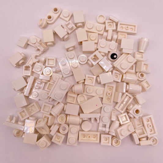 LEGO Greebling, White, 100 Pieces