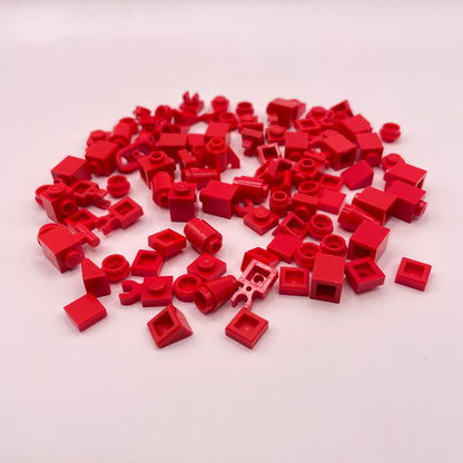 LEGO Greebling, Red, 100 Pieces