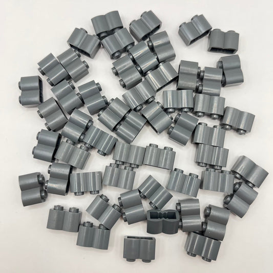 LEGO Dark Bluish Grey Log Profile Bricks (50 Pieces)