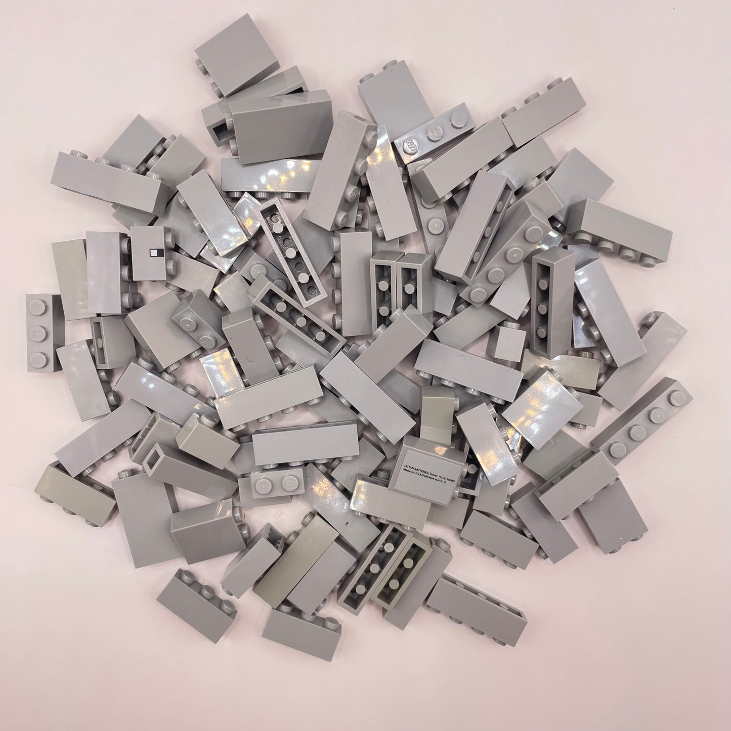 LEGO Bricks 1x Wide Short , Light Bluish Grey, Approx. 130g