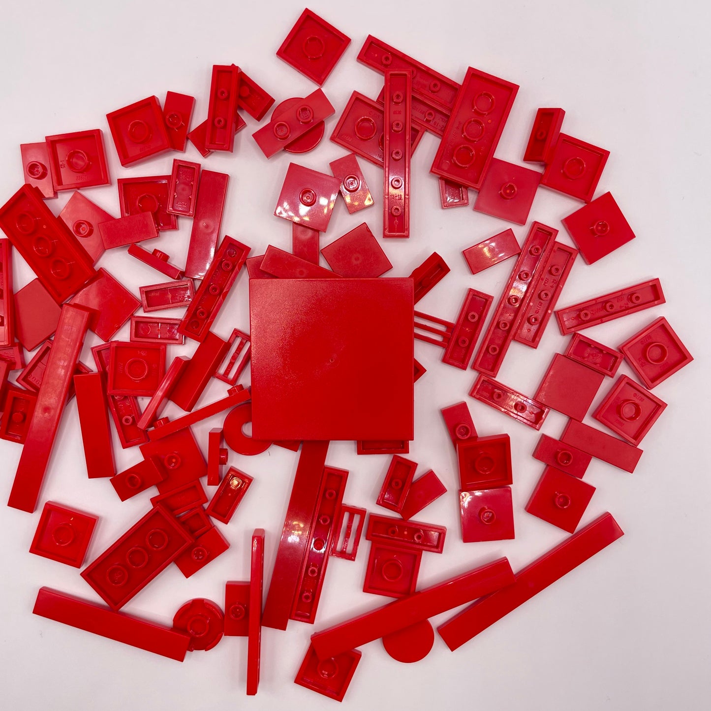 LEGO Mixed Tiles, Red, Approx. 50g