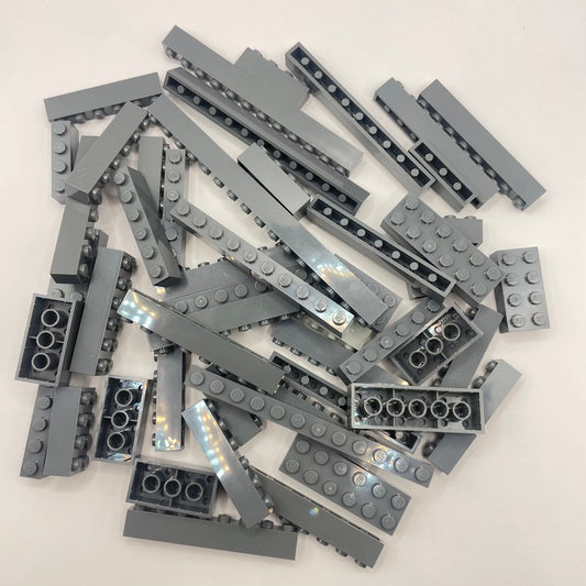 LEGO Long Bricks, Dark Bluish Grey, Approx. 135g
