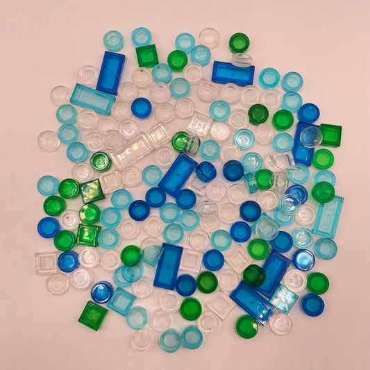 LEGO  Water, Transparent, Tiles, (150 Pieces)