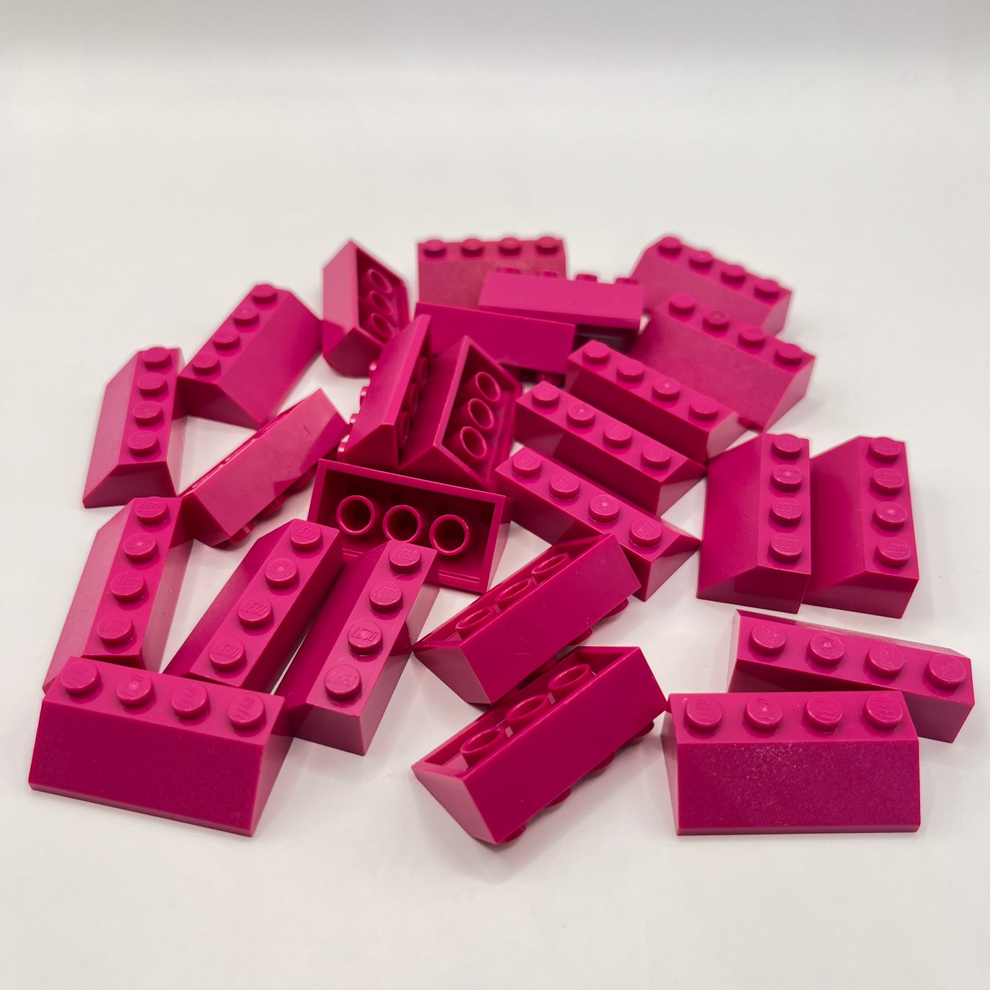 LEGO Slopes, 2x4, Magenta, 25 Pieces