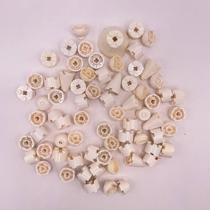 LEGO Round, 2x2 Mixed Pieces, White, Approx. 65g