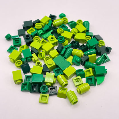 LEGO Mixed Green, Greebling, 100 Pieces