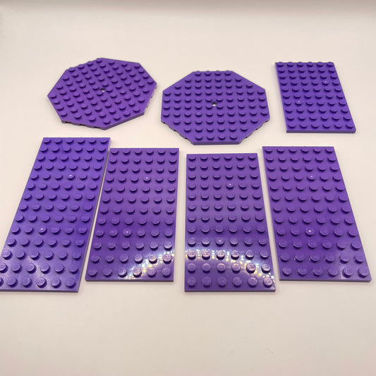 LEGO Medium Plates, Dark Purple, Approx. 70g
