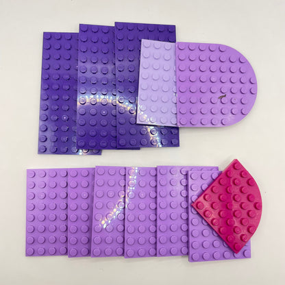 LEGO Medium Plates, Purple and Pink, Approx. 80g