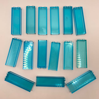 LEGO Tall Brick, Transparent Blue, Building, 15 Pieces