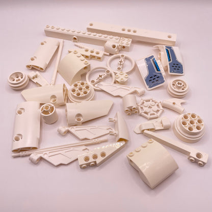 LEGO Technic, Large Pieces, White, Approx. 80g