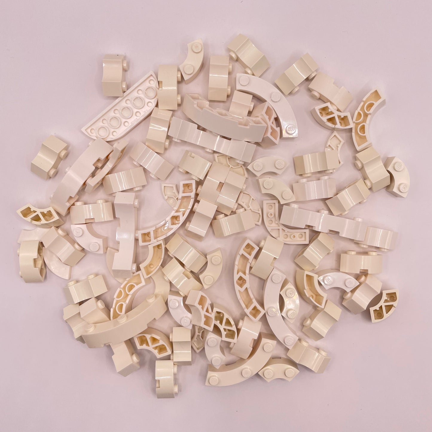LEGO Rounded Bricks, White, Approx. 80g
