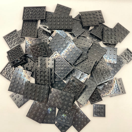 LEGO Medium Plates, Black, Approx. 190g