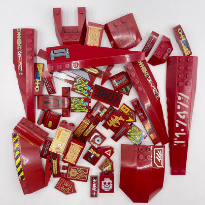 LEGO  Mixed Stickers Pieces, Dark Red, Approx. 80g