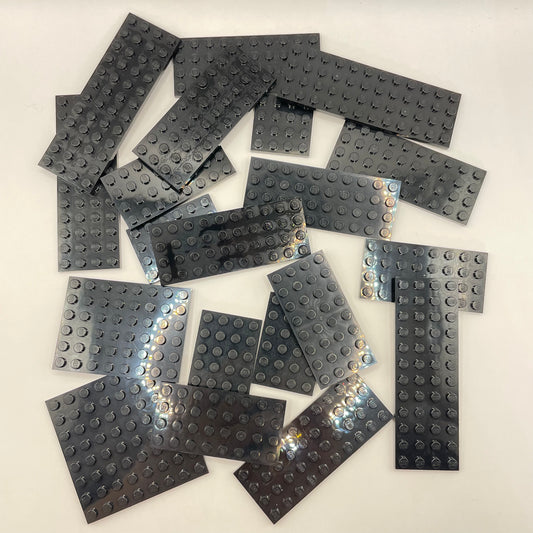 LEGO Plates, Black, Approx. 100g
