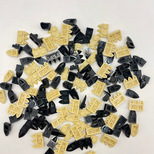 LEGO Brick Claws, Black and Tan, 125 Pieces