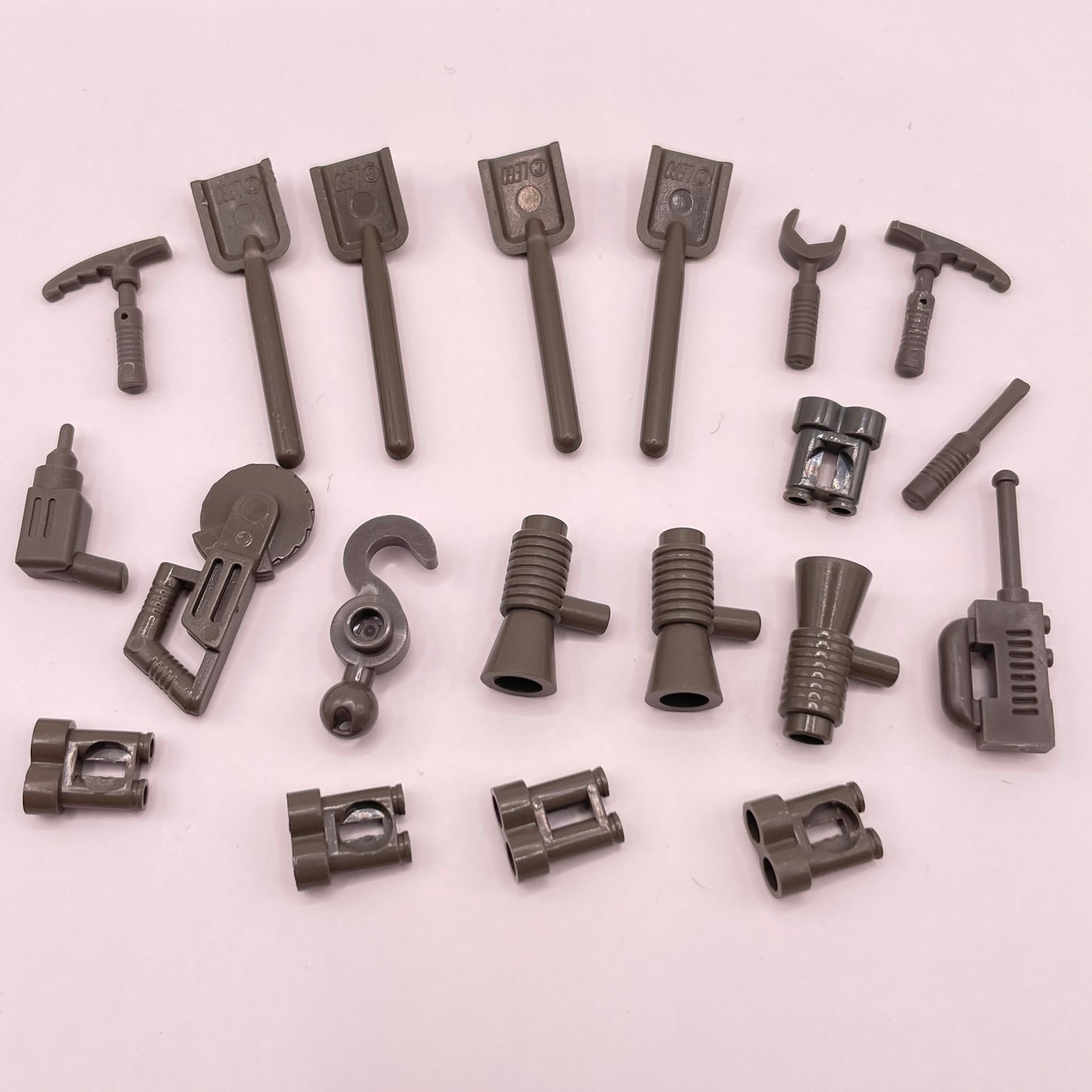 LEGO Mixed Tools, Old Dark Grey, Minifigure Accessories, 20 Pieces