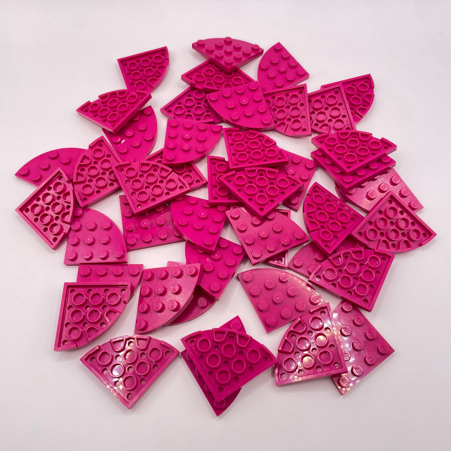 LEGO Rounded Plates, Magenta, Approx. 75g