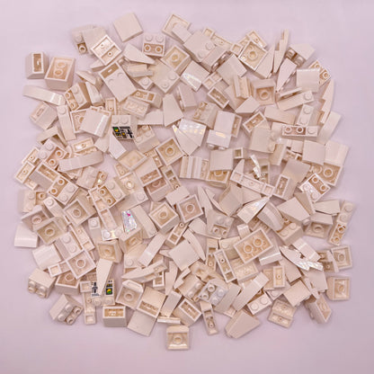 LEGO Medium Slopes, White, Approx. 180g