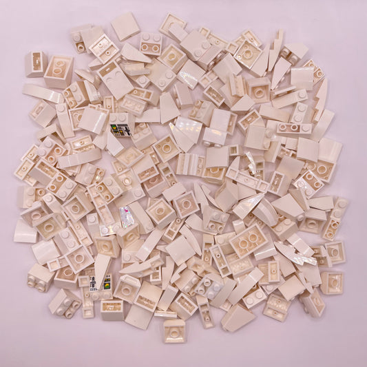 LEGO Medium Slopes, White, Approx. 180g