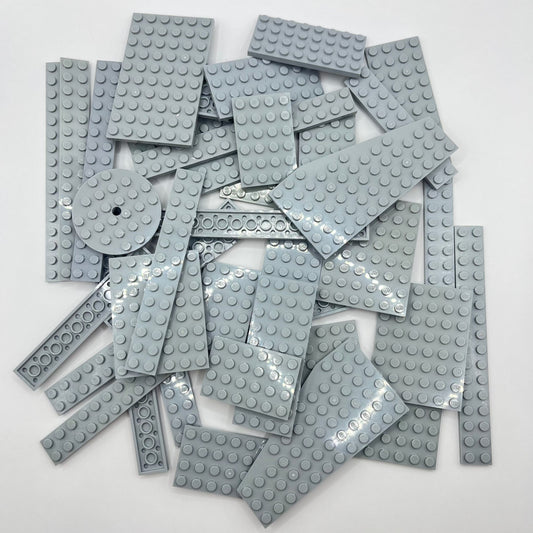 LEGO Light Bluish Grey, Large Plates, Approx. 175g