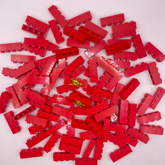 LEGO 2X, Long, Bricks, Red, Approx. 100g