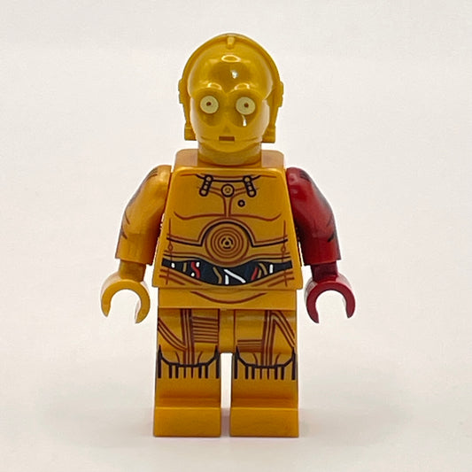LEGO C-3PO - Dark Red Arm, Star Wars, Minifigure (sw0653)
