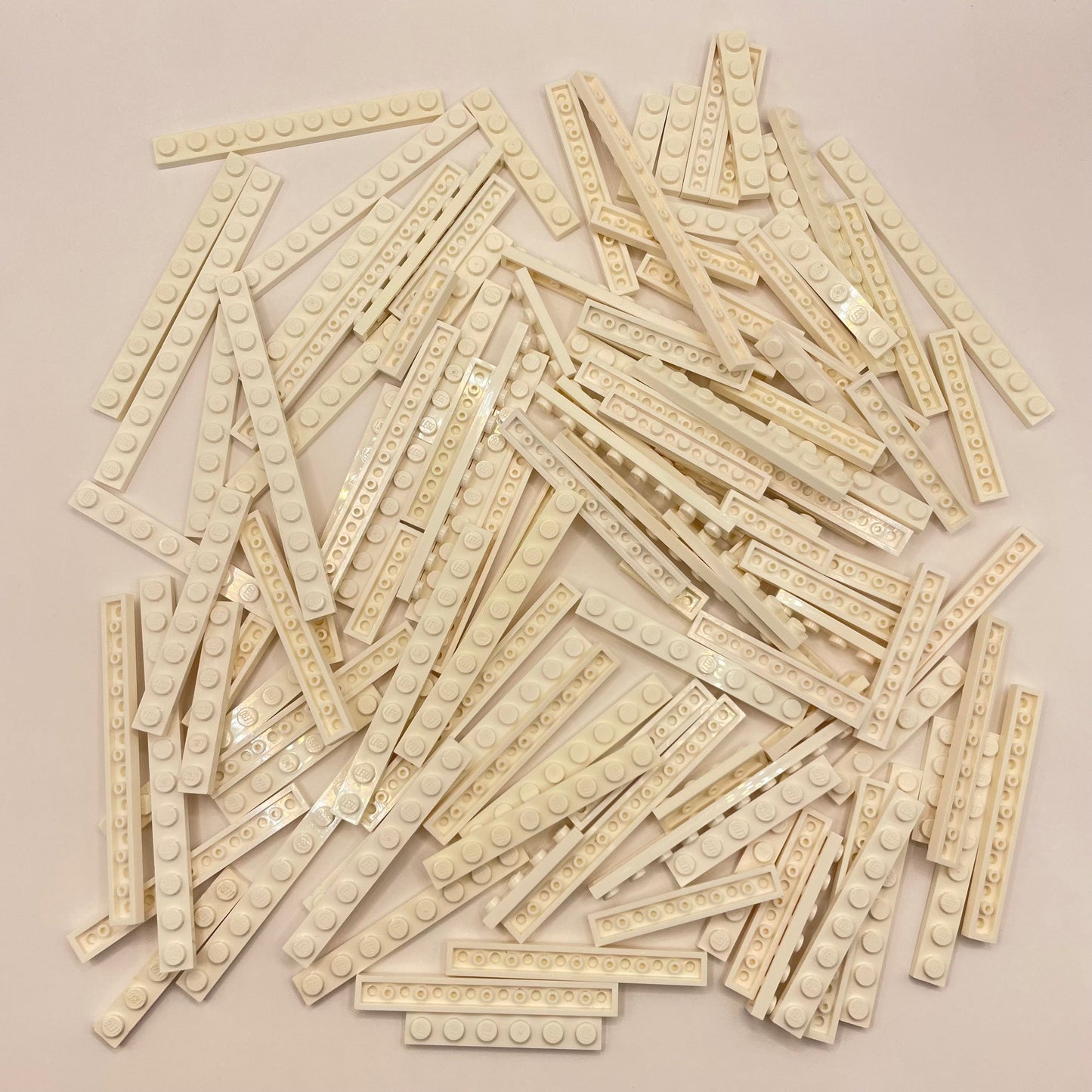 LEGO Plates 1x Wide, White, Approx. 100g