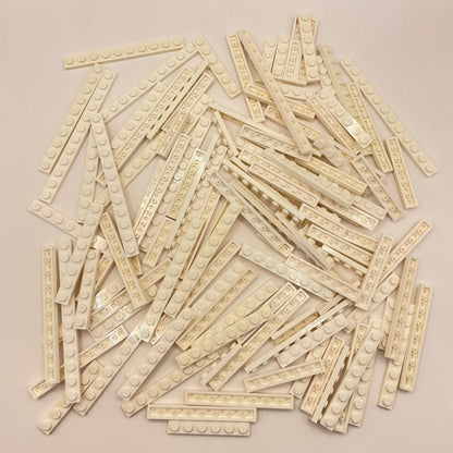 LEGO Plates 1x Wide, White, Approx. 100g