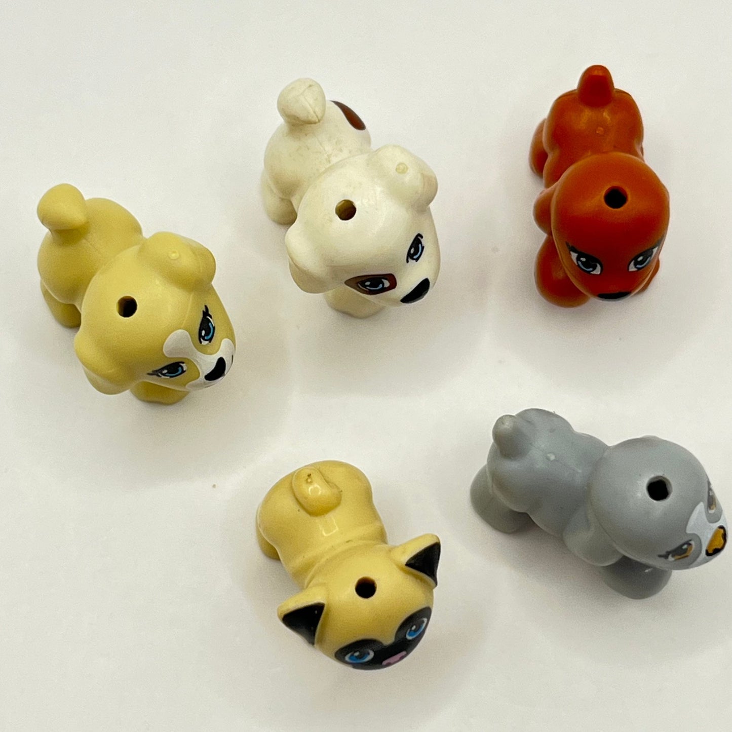 LEGO Dogs, Mixed Colours and Sizes, 5 Pieces