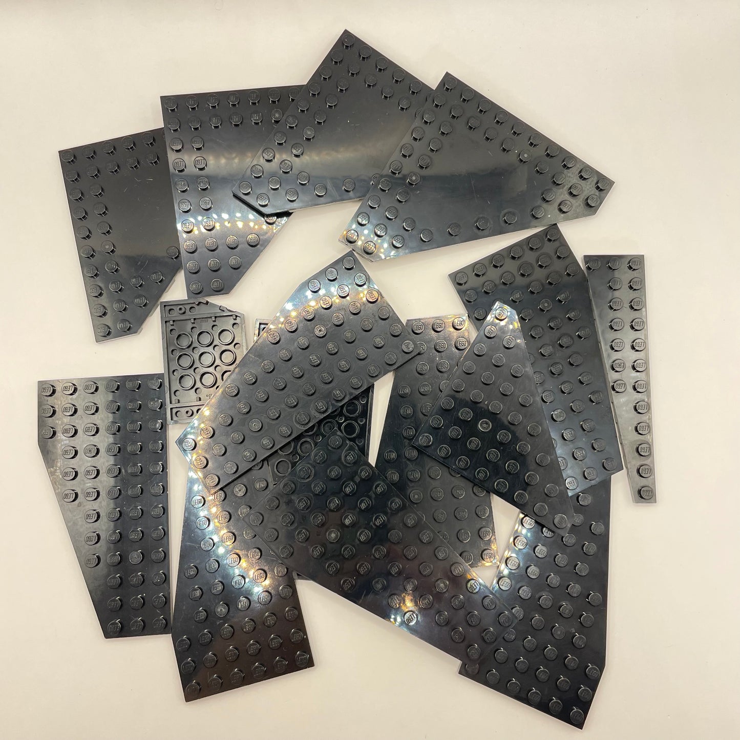 LEGO Wings and Plates, Black, Approx. 100g