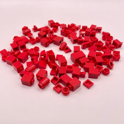 LEGO Greebling, Red, 100 Pieces