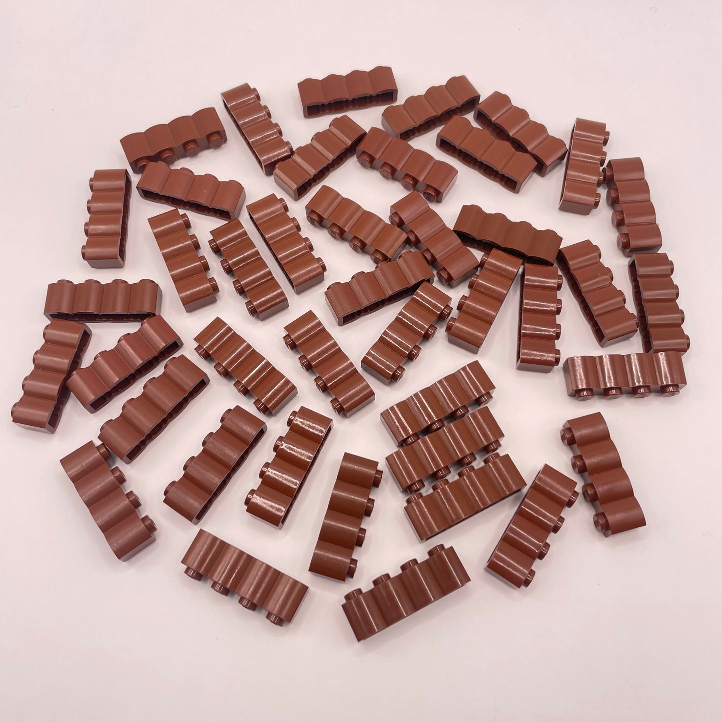 LEGO Reddish Brown Log Profile 1x4 Bricks 40 Pieces