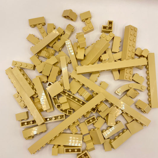 LEGO Bricks, Tan, Approx. 140g