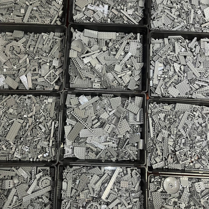 LEGO Random Selection, Dark Bluish Grey, Mixed Bricks, Bulk, Approx. 1kg