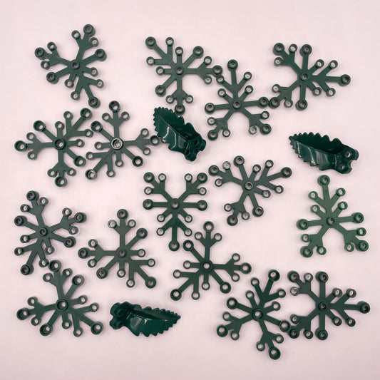 LEGO Leaves, with Curved Leaf, Mixed Green, 18 Pieces